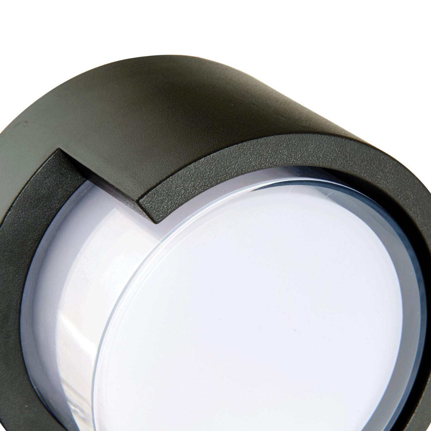 Geo Round Hooded Outdoor LED Wall Light in Detail.