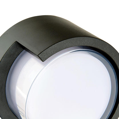 Geo Round Hooded Outdoor LED Wall Light in Detail.
