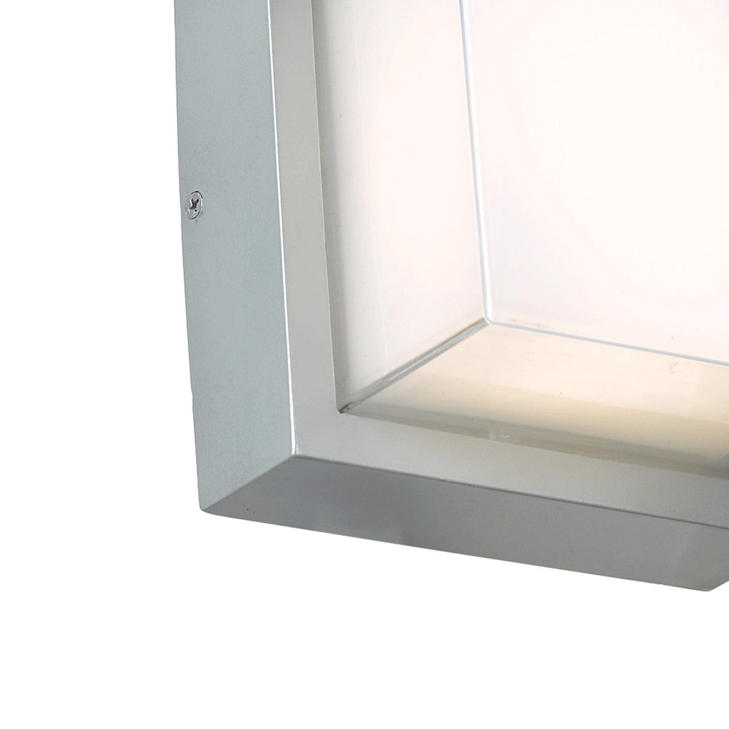 Geo Square Hooded Outdoor LED Wall Light in Detail.
