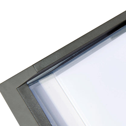 Geo Square Hooded Outdoor LED Wall Light in Detail.