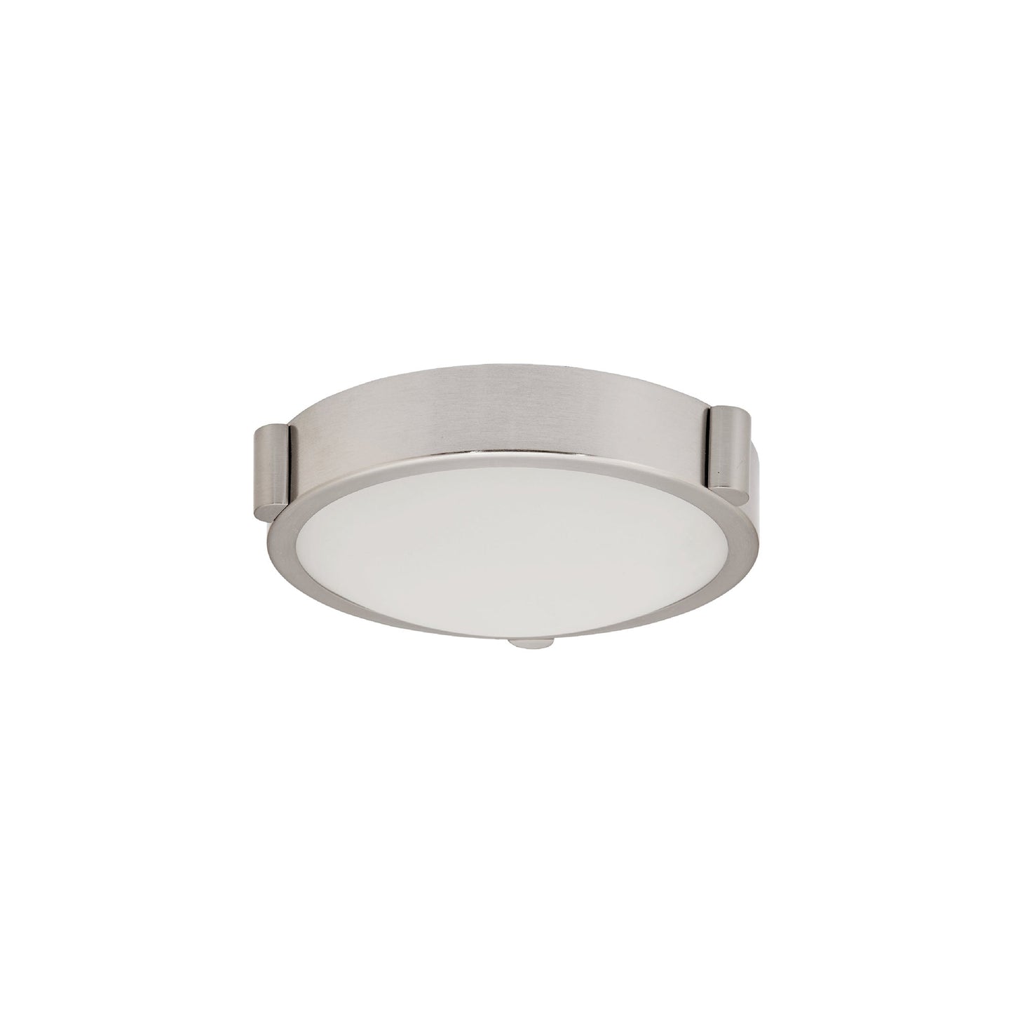 Halo LED Flush Mount Ceiling Light in Brushed Nickel (8-Inch).