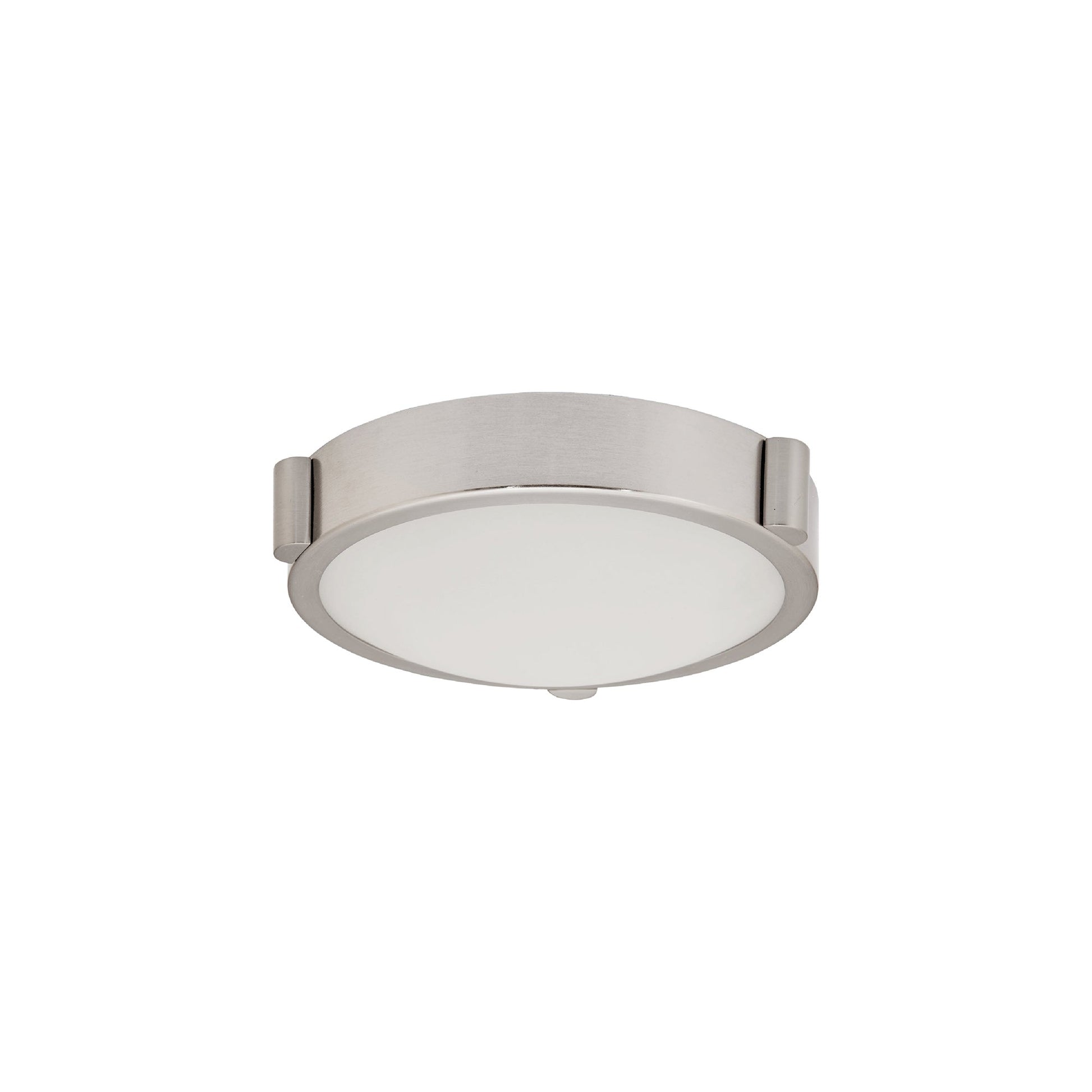 Halo LED Flush Mount Ceiling Light in Brushed Nickel (8-Inch).