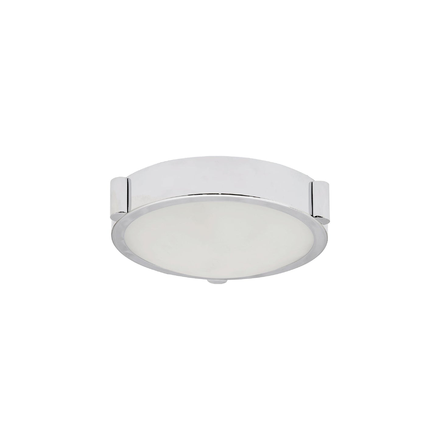Halo LED Flush Mount Ceiling Light in Chrome (8-Inch).