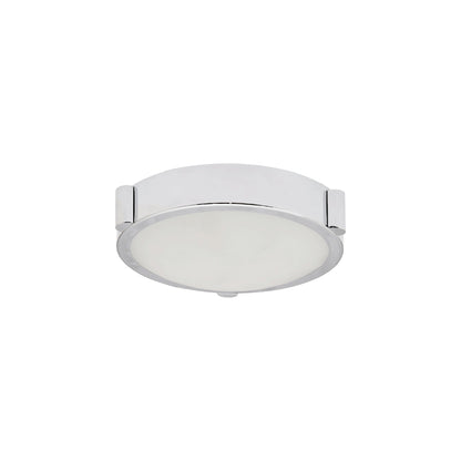 Halo LED Flush Mount Ceiling Light in Chrome (8-Inch).