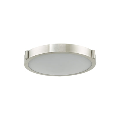 Halo LED Flush Mount Ceiling Light in Brushed Nickel (10.85-Inch).
