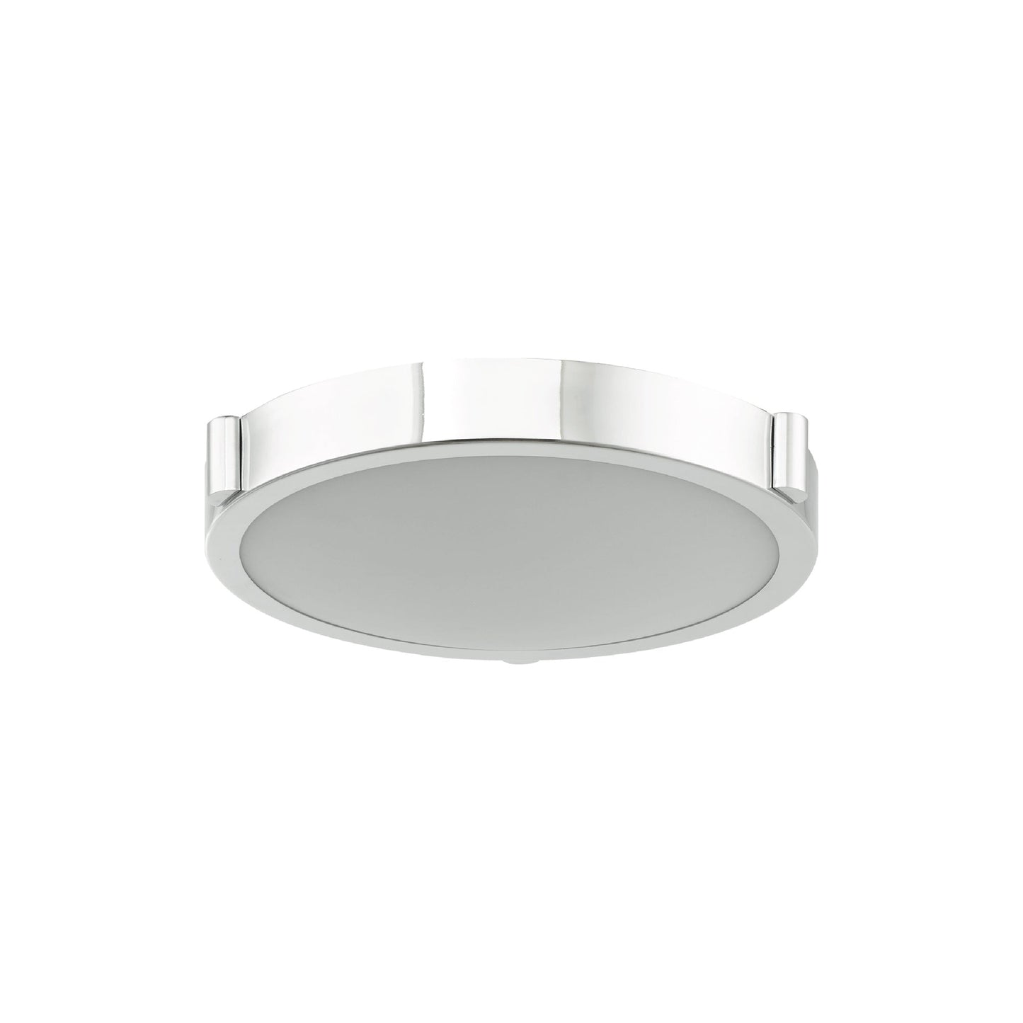 Halo LED Flush Mount Ceiling Light in Chrome (10.85-Inch).