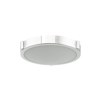 Halo LED Flush Mount Ceiling Light in Chrome (10.85-Inch).