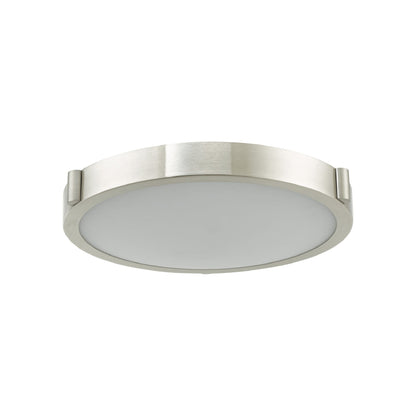 Halo LED Flush Mount Ceiling Light in Brushed Nickel (12.9-Inch).