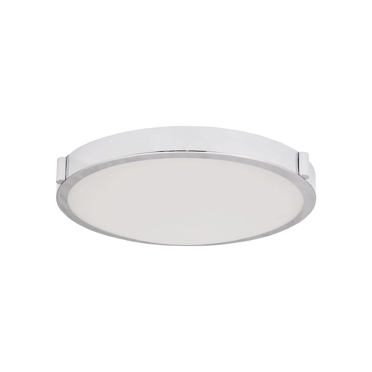 Halo LED Flush Mount Ceiling Light in Chrome (12.9-Inch).