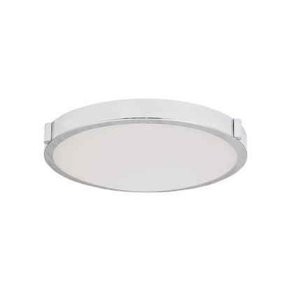Halo LED Flush Mount Ceiling Light in Chrome (12.9-Inch).