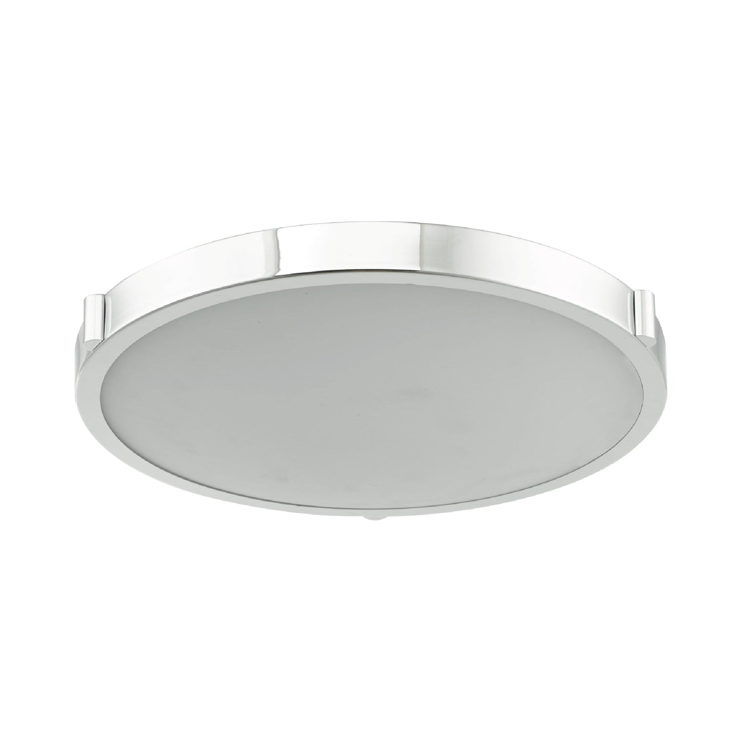 Halo LED Flush Mount Ceiling Light in Chrome (16.8-Inch).