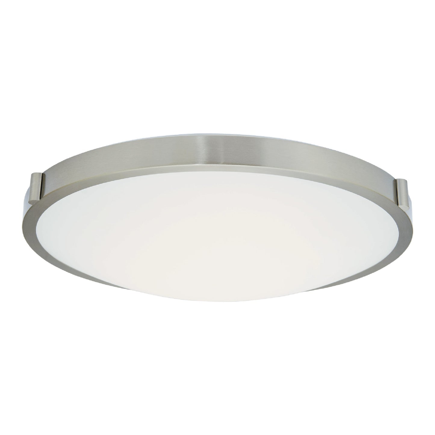 Halo LED Flush Mount Ceiling Light in Brushed Nickel (20-Inch).