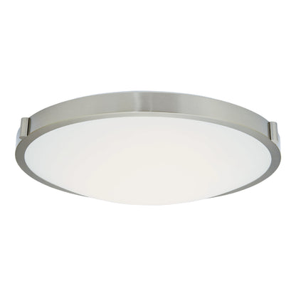 Halo LED Flush Mount Ceiling Light in Brushed Nickel (20-Inch).