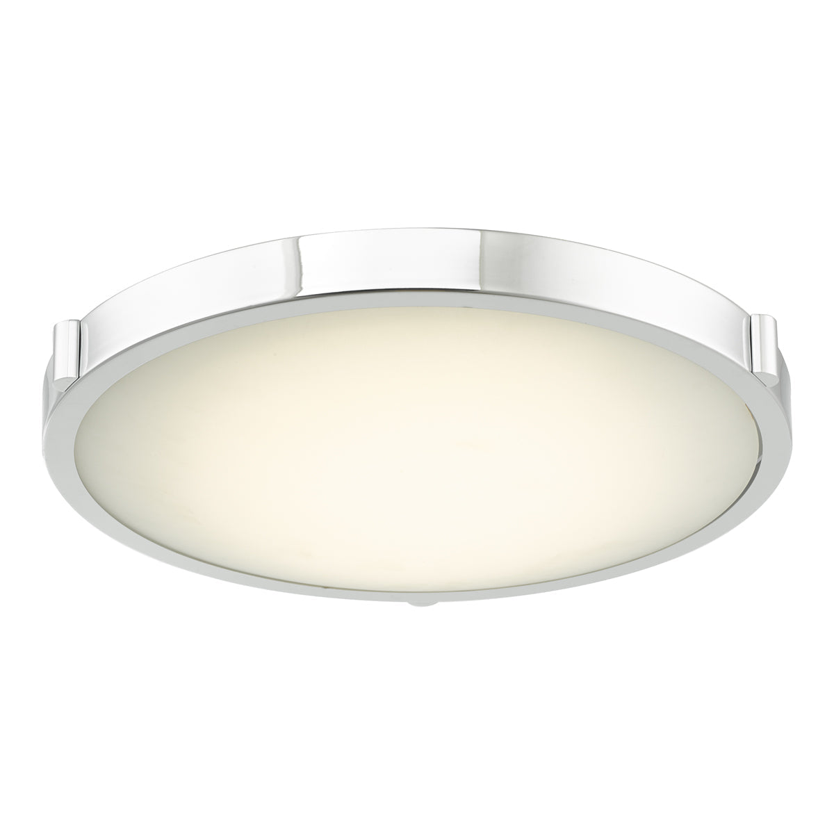 Halo LED Flush Mount Ceiling Light in Chrome (20-Inch).