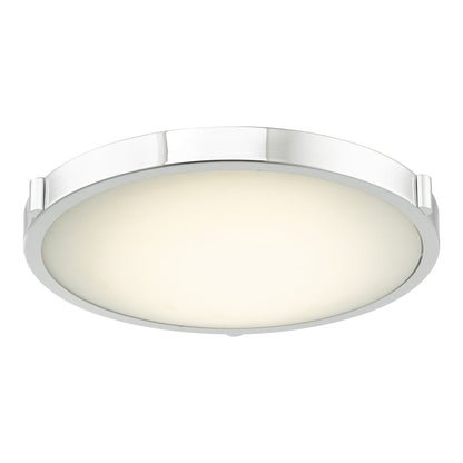 Halo LED Flush Mount Ceiling Light in Chrome (20-Inch).