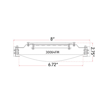 Halo LED Flush Mount Ceiling Light - line drawing.