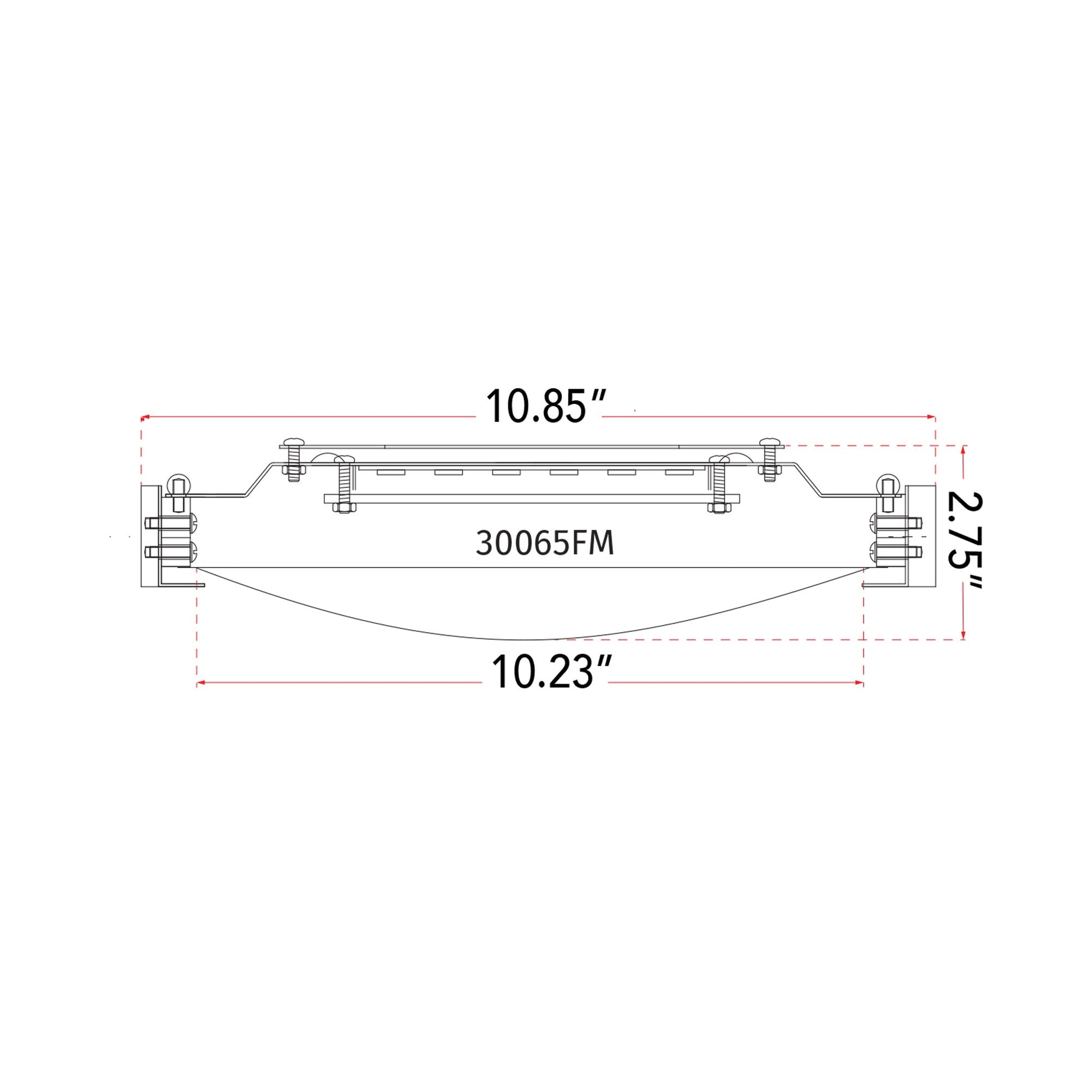 Halo LED Flush Mount Ceiling Light - line drawing.