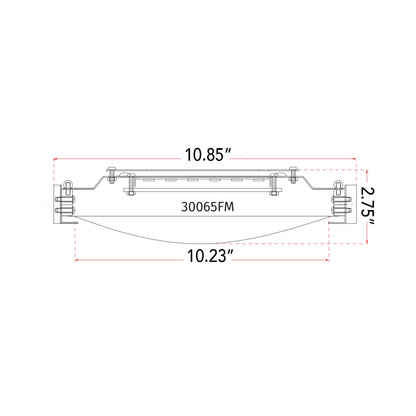 Halo LED Flush Mount Ceiling Light - line drawing.