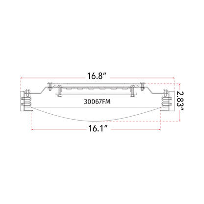 Halo LED Flush Mount Ceiling Light - line drawing.