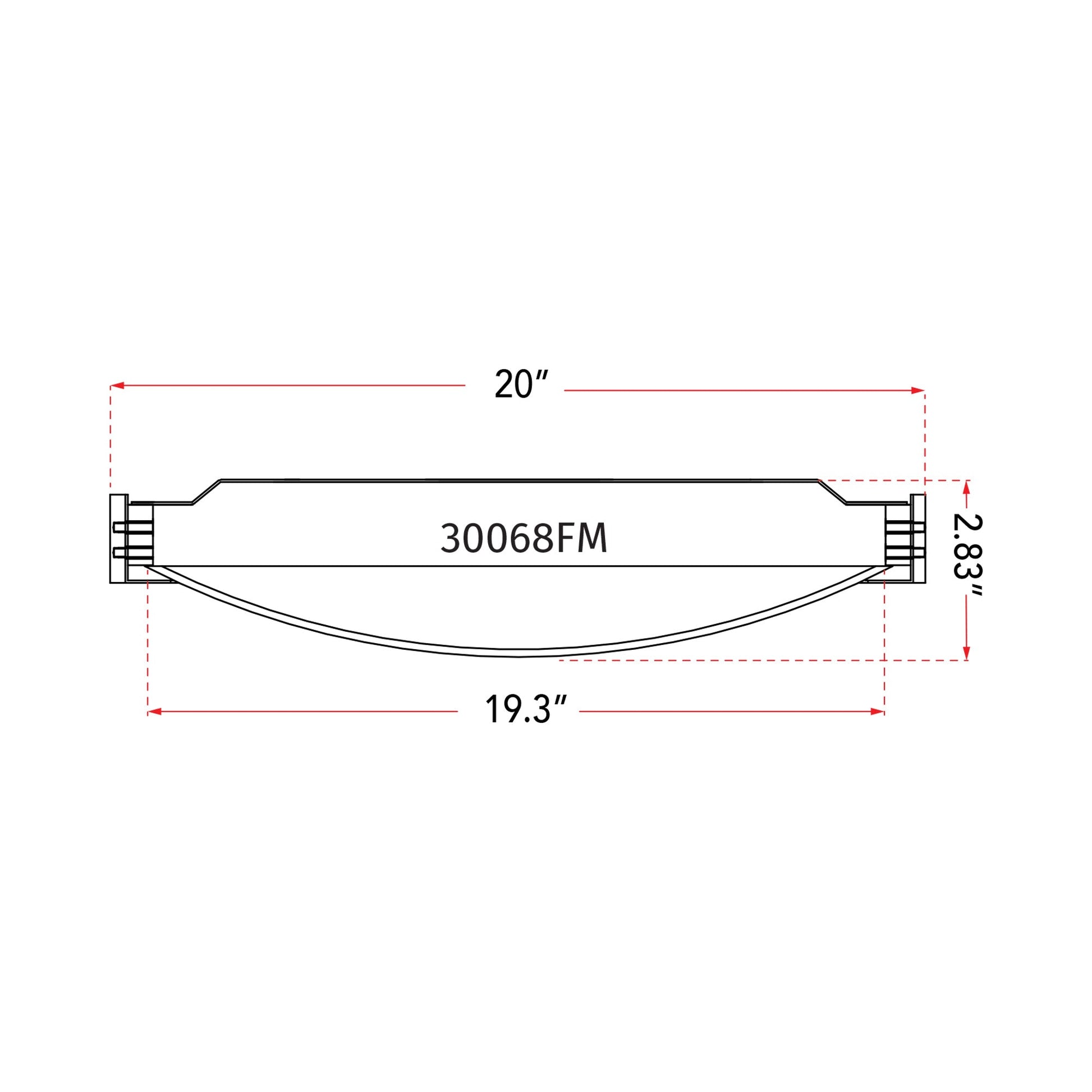 Halo LED Flush Mount Ceiling Light - line drawing.