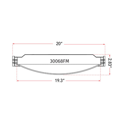 Halo LED Flush Mount Ceiling Light - line drawing.