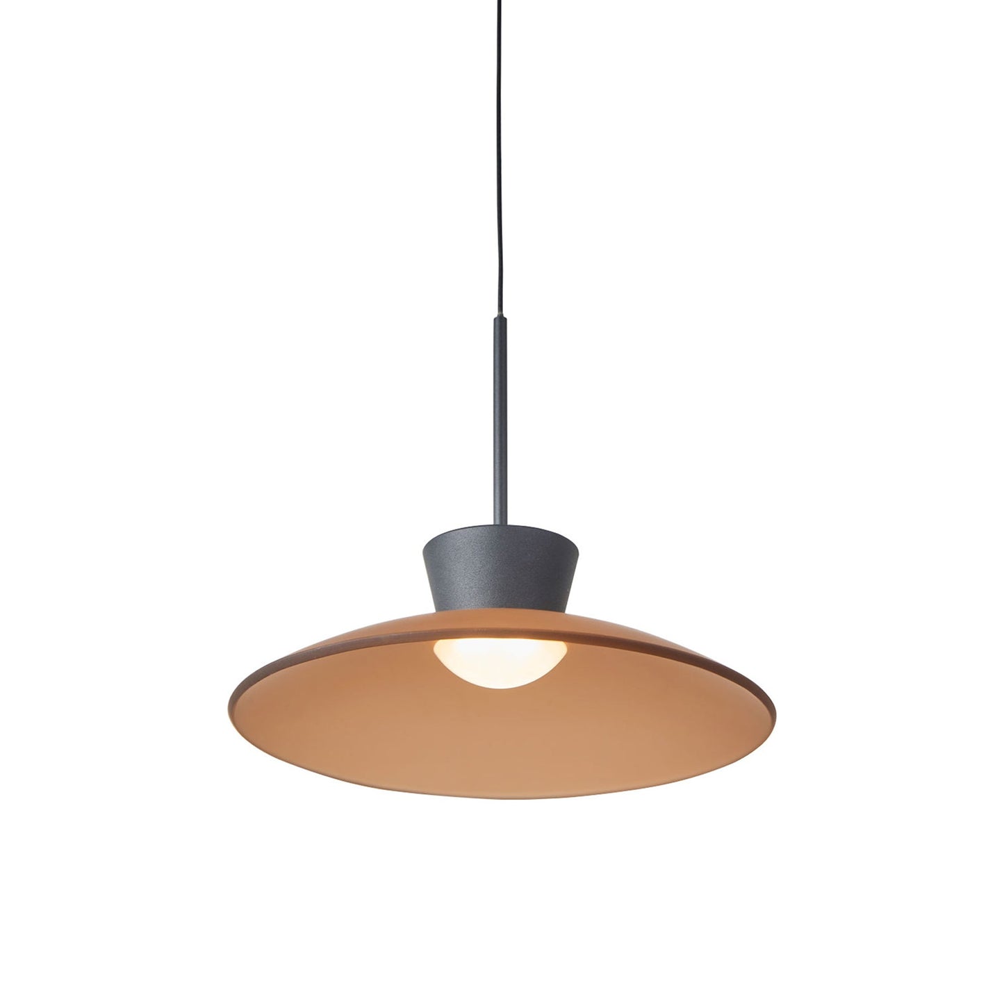 Horizon LED Pendant Light in Amber Glass.