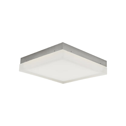 IceCube LED Flush Mount Ceiling Light in Brushed Nickel (9-Inch).