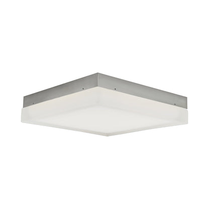 IceCube LED Flush Mount Ceiling Light in Brushed Nickel (12-Inch).