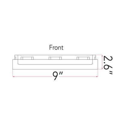 IceCube LED Flush Mount Ceiling Light - line drawing.