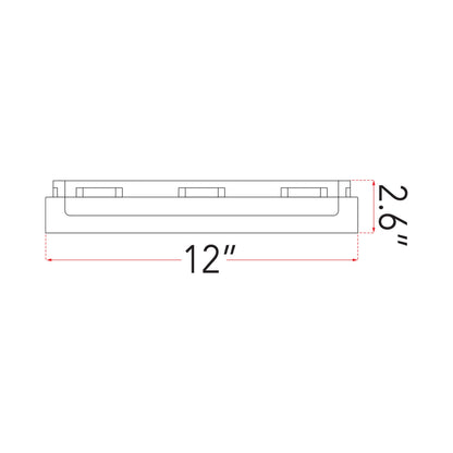 IceCube LED Flush Mount Ceiling Light - line drawing.