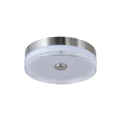 Iris LED Flush Mount Ceiling Light in Brushed Nickel (11.5-Inch).