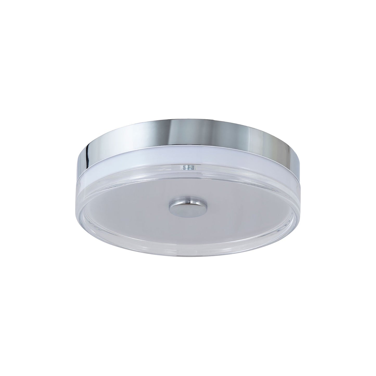 Iris LED Flush Mount Ceiling Light in Chrome (11.5-Inch).