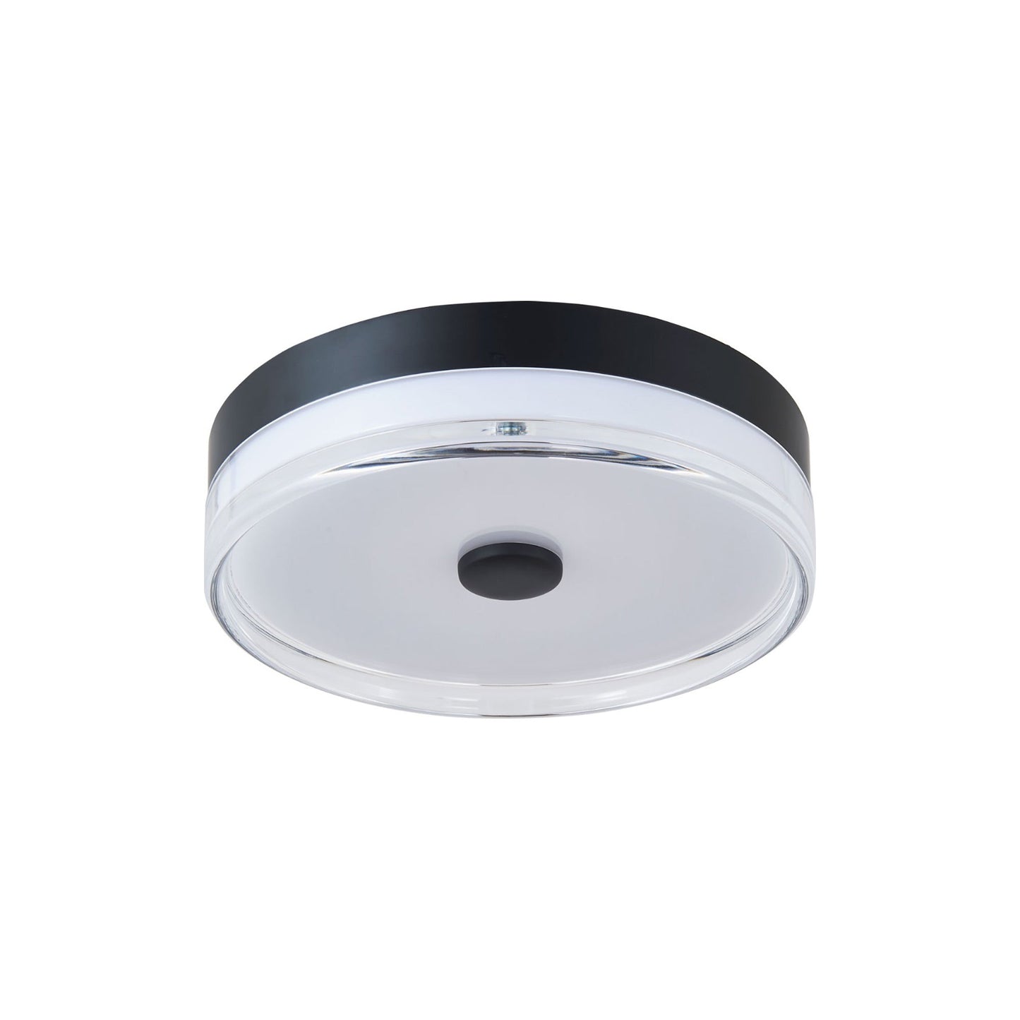 Iris LED Flush Mount Ceiling Light in Matte Black (11.5-Inch).