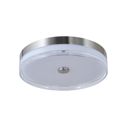 Iris LED Flush Mount Ceiling Light in Brushed Nickel (16-Inch).