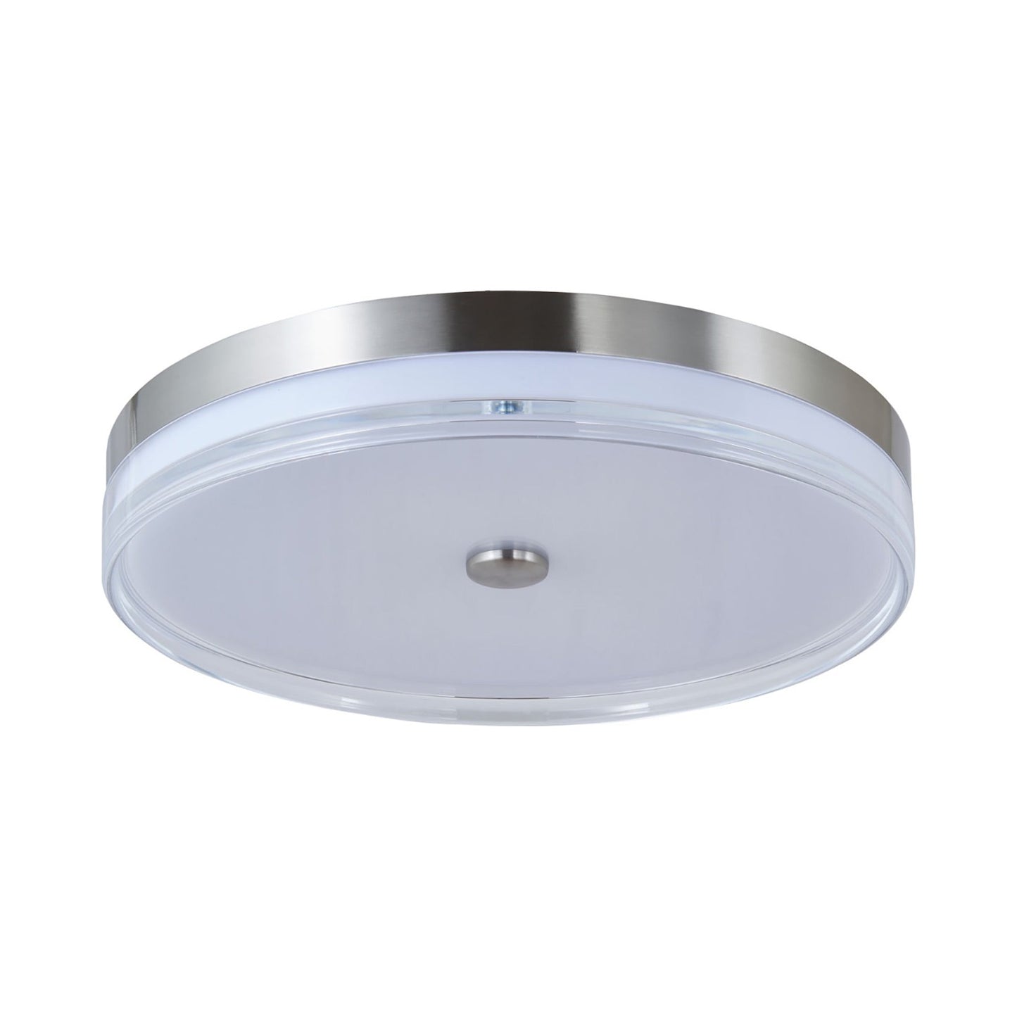 Iris LED Flush Mount Ceiling Light in Brushed Nickel (20-Inch).