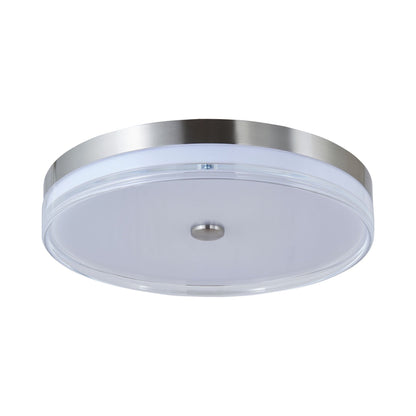 Iris LED Flush Mount Ceiling Light in Brushed Nickel (20-Inch).
