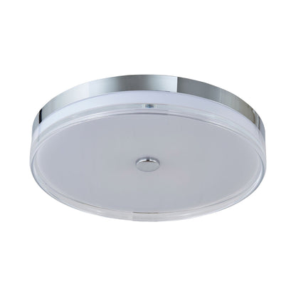 Iris LED Flush Mount Ceiling Light in Chrome (20-Inch).