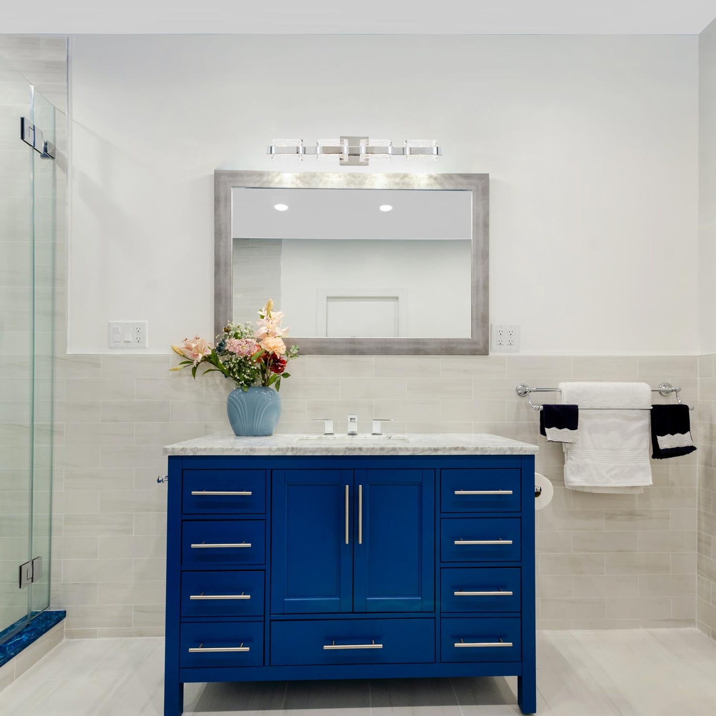 JoJo LED Bath Vanity Light in bathroom.