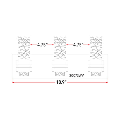 Krypton LED Bath Vanity Light - line drawing.