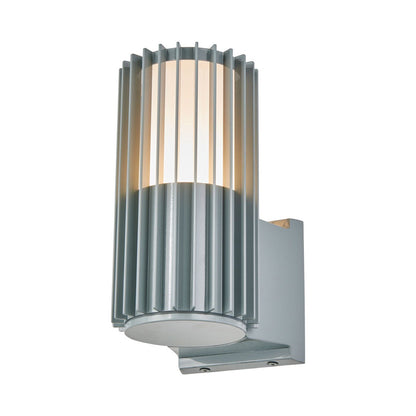Lava Ribbed Outdoor LED Wall Light in Silica (8.15-Inch).