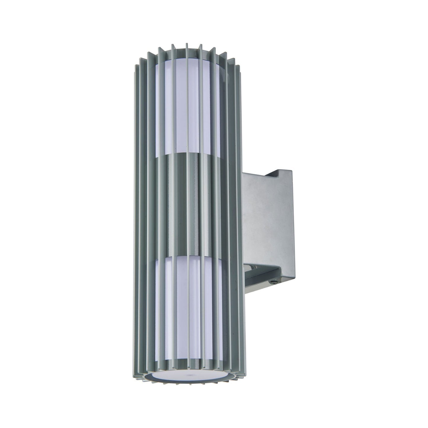 Lava Ribbed Outdoor LED Wall Light in Silica (17-Inch).