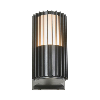 Lava Ribbed Outdoor LED Wall Light in Detail.