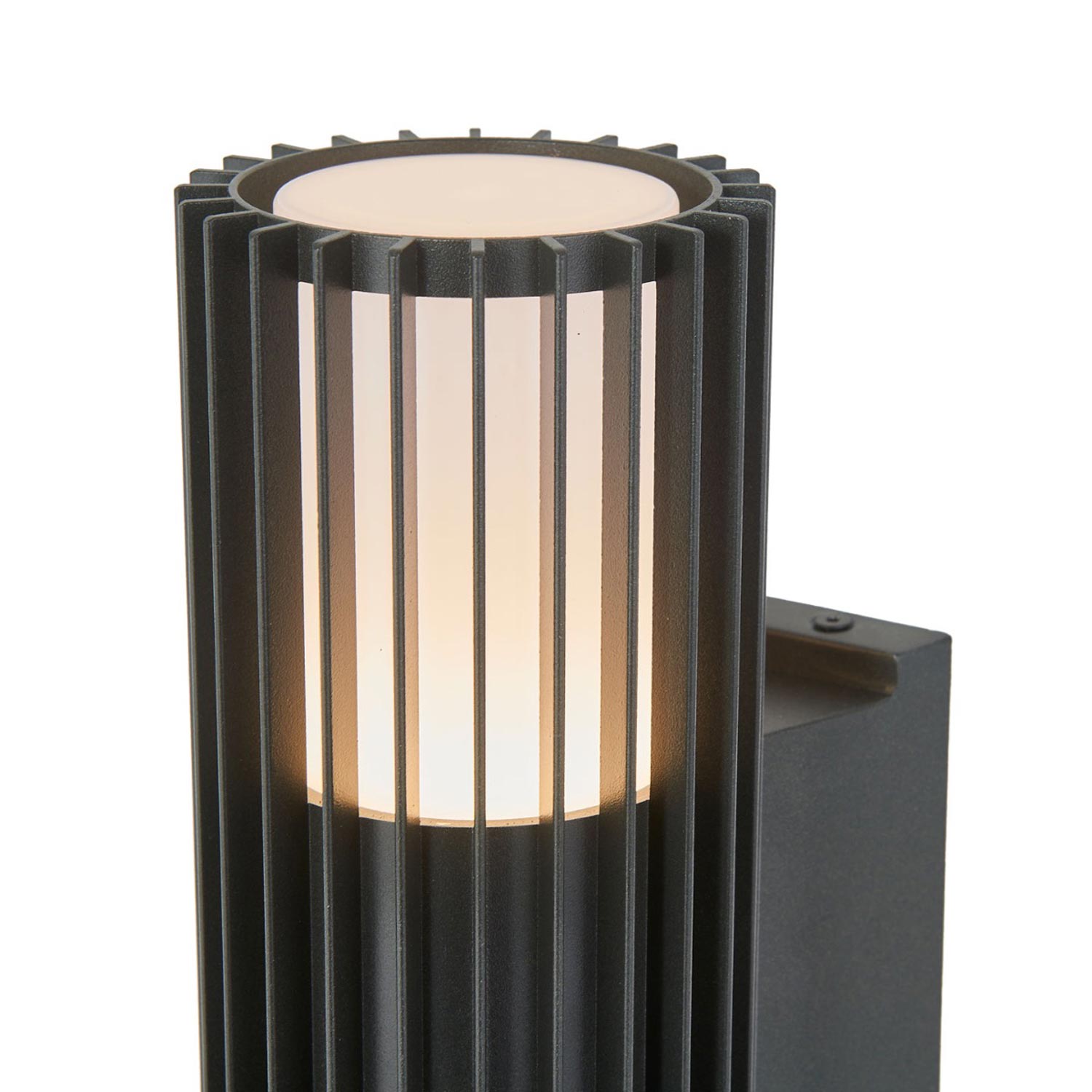 Lava Ribbed Outdoor LED Wall Light in Detail.