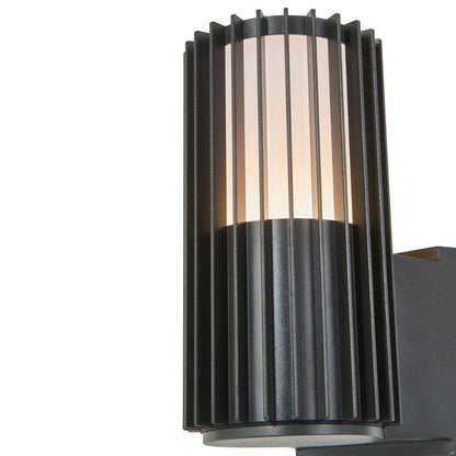 Lava Ribbed Outdoor LED Wall Light in Detail.