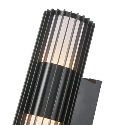 Lava Ribbed Outdoor LED Wall Light in Detail.