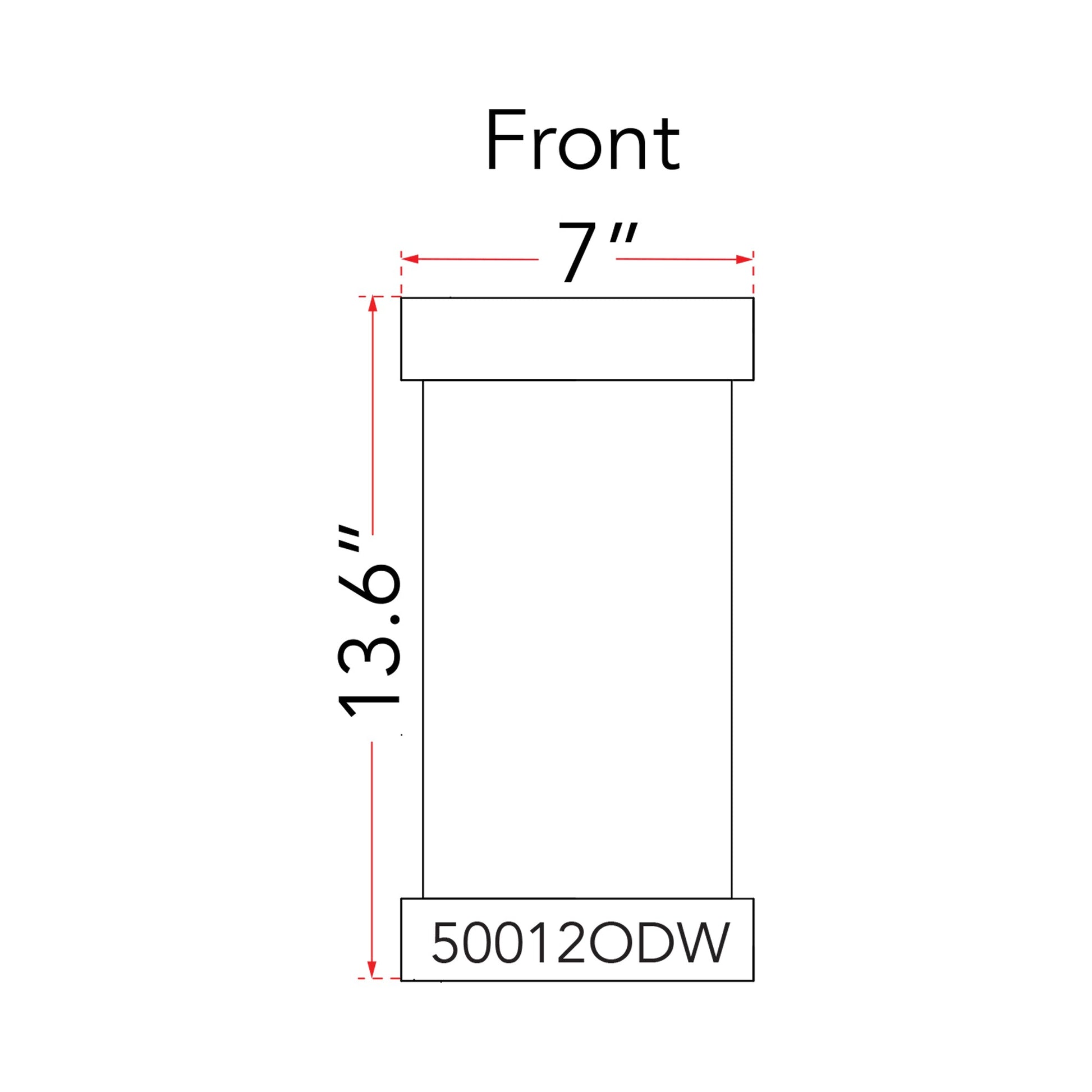 Loki Outdoor LED Wall Light - line drawing.