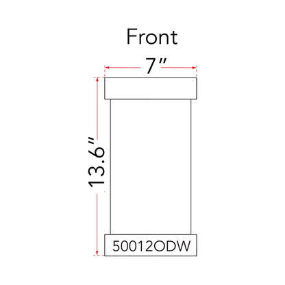 Loki Outdoor LED Wall Light - line drawing.