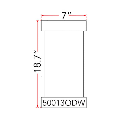 Loki Outdoor LED Wall Light - line drawing.
