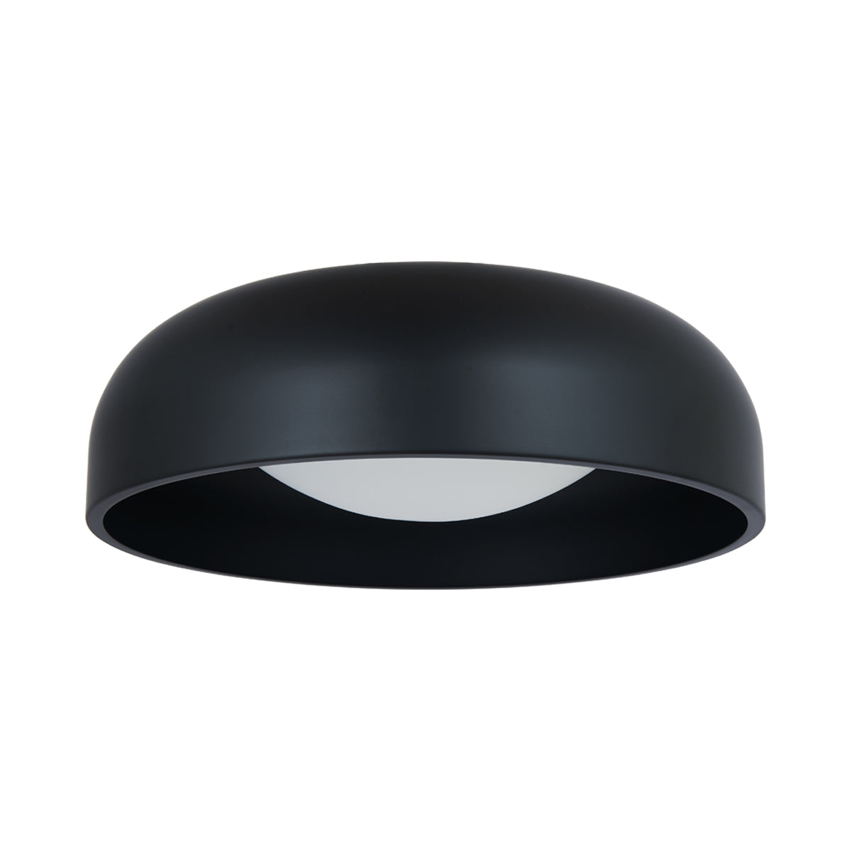 Lynx LED Flush Mount Ceiling Light in Matte Black (17-Inch).
