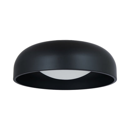 Lynx LED Flush Mount Ceiling Light in Matte Black (17-Inch).